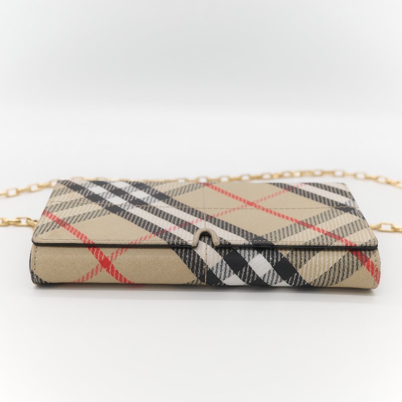 Burberry 博柏利 經典風衣格紋 鏈條包 WOC 斜挎包-7