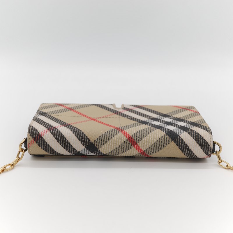 Burberry 博柏利 經典風衣格紋 鏈條包 WOC 斜挎包-8