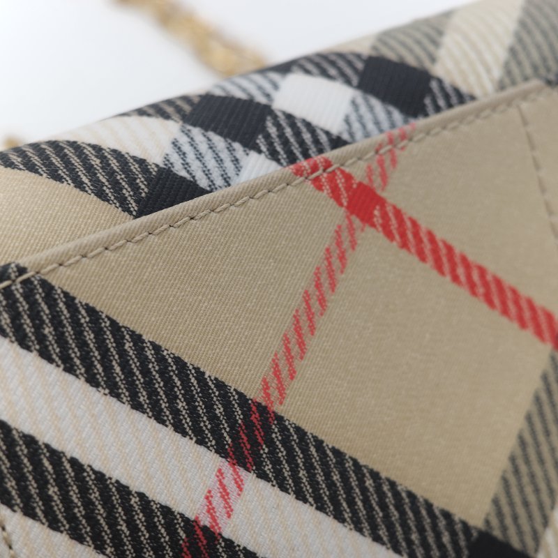 Burberry 博柏利 經典風衣格紋 鏈條包 WOC 斜挎包-14