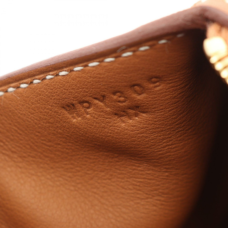 愛馬仕 Lindy 迷你肩斜背包，金色 Taurillon Clemence 皮革，二手，金色五金配件-4