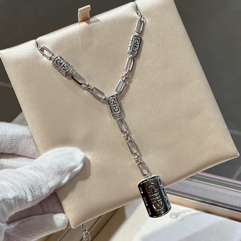 BVLGARI 宝格丽经典 PARENTESI回形针满钻项链-2