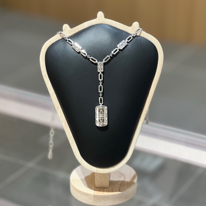 BVLGARI 宝格丽经典 PARENTESI回形针满钻项链-5