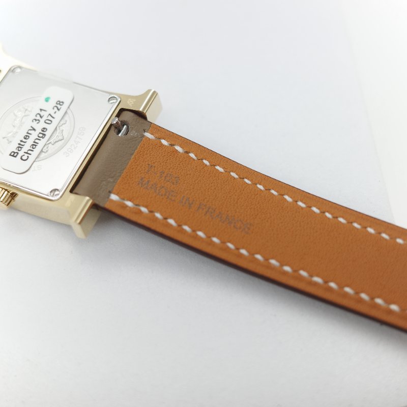(未使用♥️專櫃 13 萬)Hermès 愛馬仕Heure H 21 mm 石英錶-9