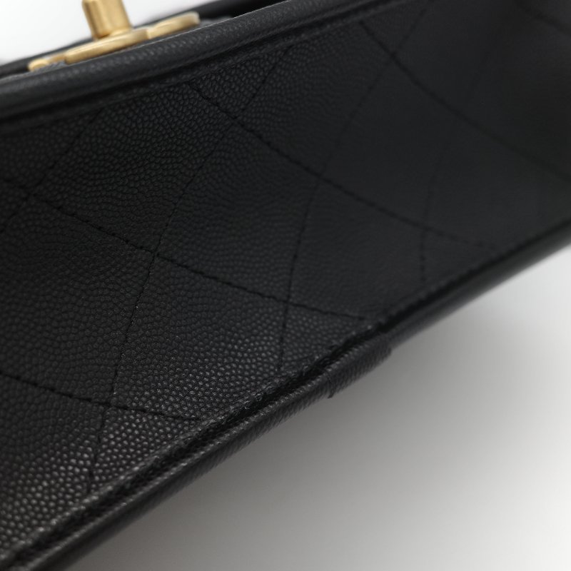 (超級新♥️配件齊)Chanel 香奈兒 22K 荔枝牛皮 郵差CF 鏈條包 手提包-10