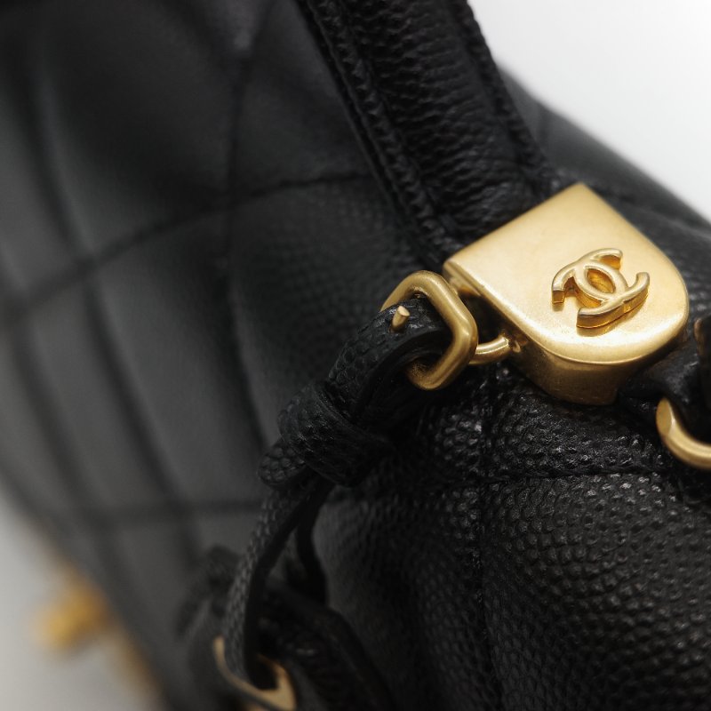 (超級新♥️配件齊)Chanel 香奈兒 22K 荔枝牛皮 郵差CF 鏈條包 手提包-14