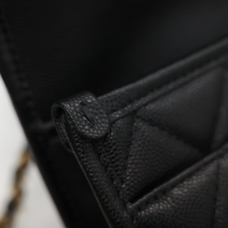 (超級新♥️配件齊)Chanel 香奈兒 22K 荔枝牛皮 郵差CF 鏈條包 手提包-20