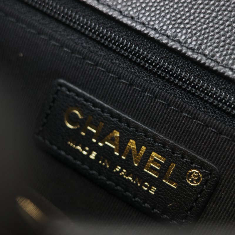 (超級新♥️配件齊)Chanel 香奈兒 22K 荔枝牛皮 郵差CF 鏈條包 手提包-25