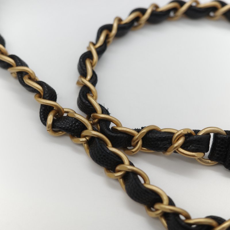 (超級新♥️配件齊)Chanel 香奈兒 22K 荔枝牛皮 郵差CF 鏈條包 手提包-28