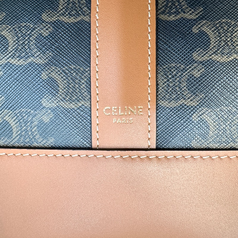 賽琳水桶包 Celine 凱旋門老花棕牛皮中型水桶包 肩背斜背兩用款 191132CAS-14
