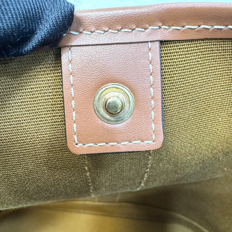 賽琳水桶包 Celine 凱旋門老花棕牛皮中型水桶包 肩背斜背兩用款 191132CAS-18