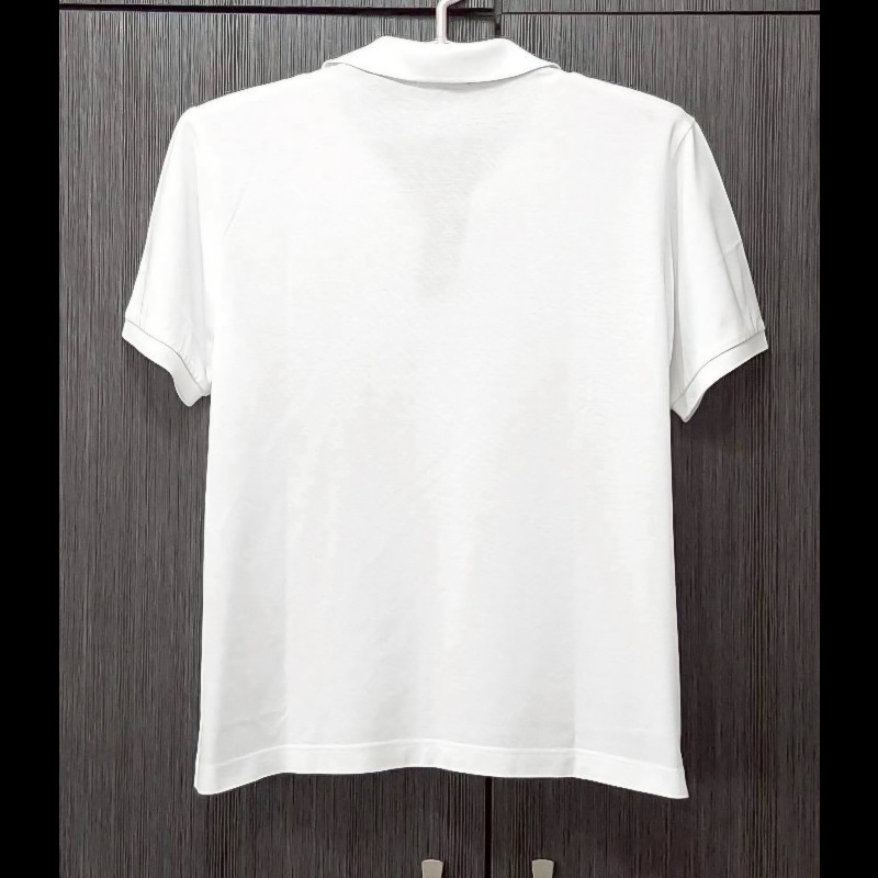 BURBERRY 博柏利 LONDON 戰馬 男白色&經典格紋元素透氣網眼布短袖POLO衫LL-1