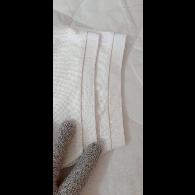 BURBERRY 博柏利 LONDON 戰馬 男白色&經典格紋元素透氣網眼布短袖POLO衫LL-5