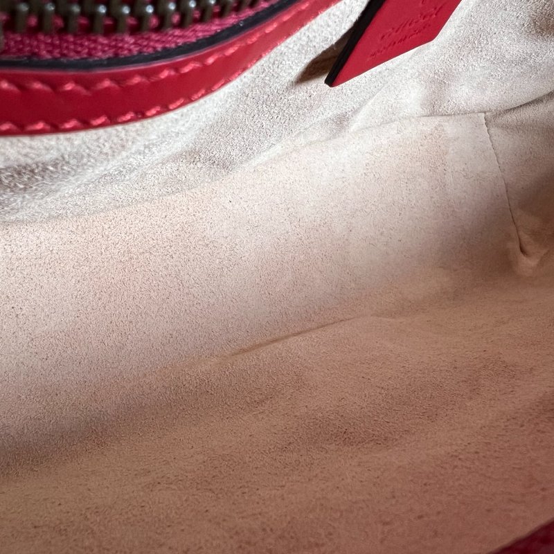 GUCCI 443497 紅Marmont掀蓋包 26CM-6