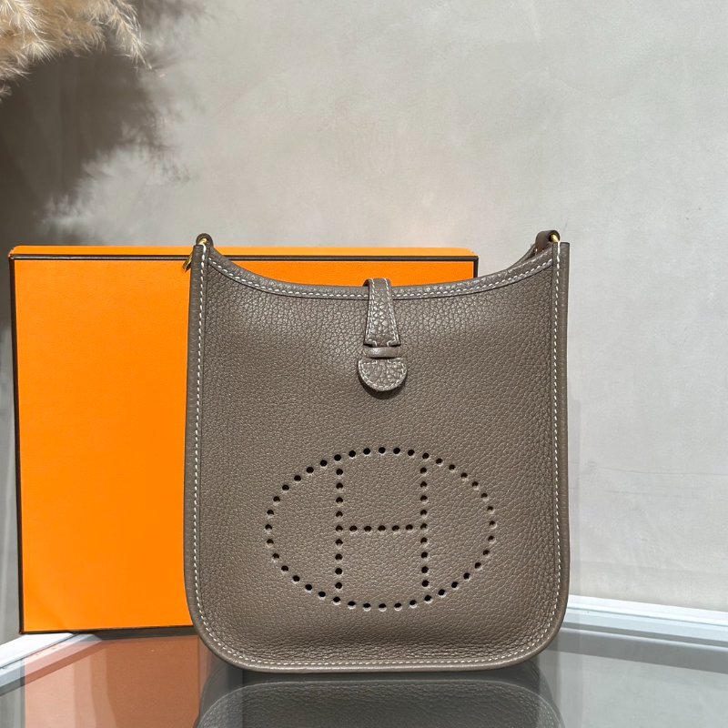 HERMES Mini evelyne - 大象灰金 Z-0