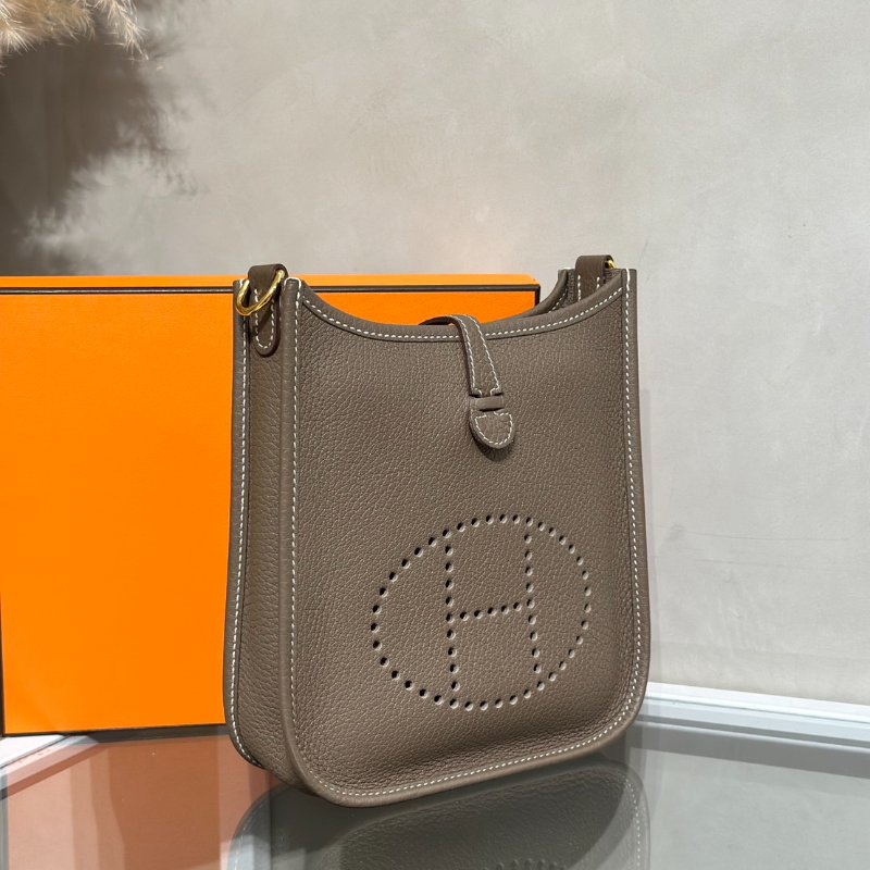 HERMES Mini evelyne - 大象灰金 Z-2