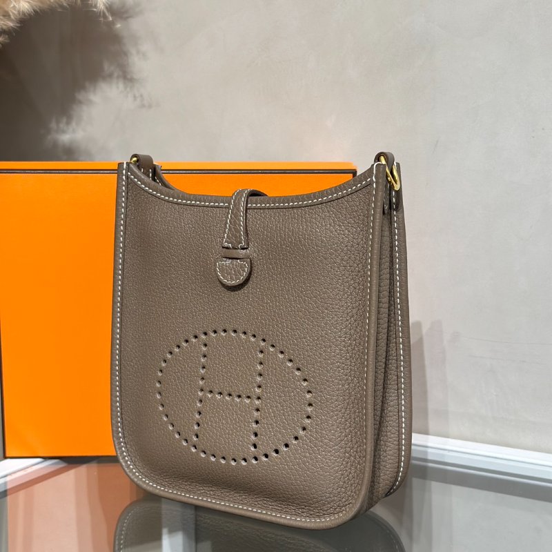 HERMES Mini evelyne - 大象灰金 Z-3