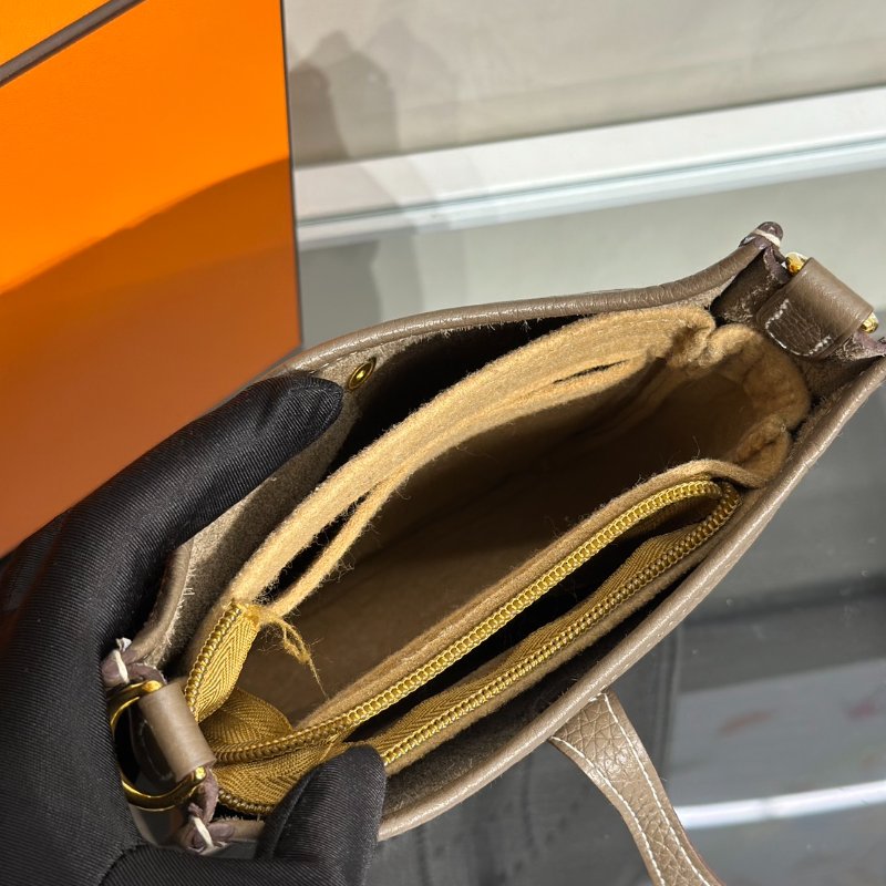 HERMES Mini evelyne - 大象灰金 Z-6