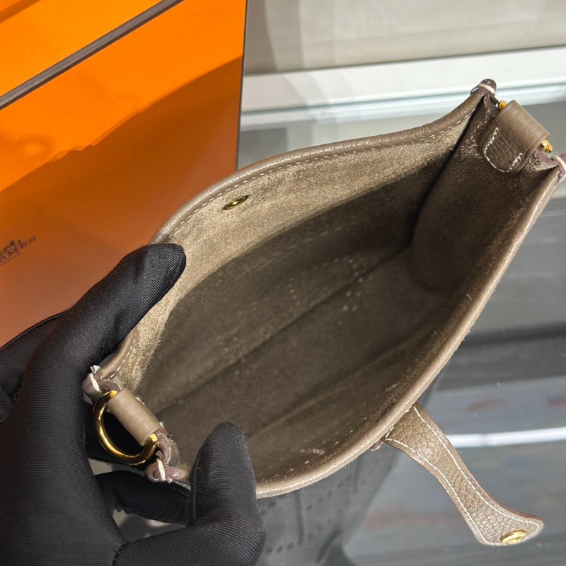 HERMES Mini evelyne - 大象灰金 Z-7