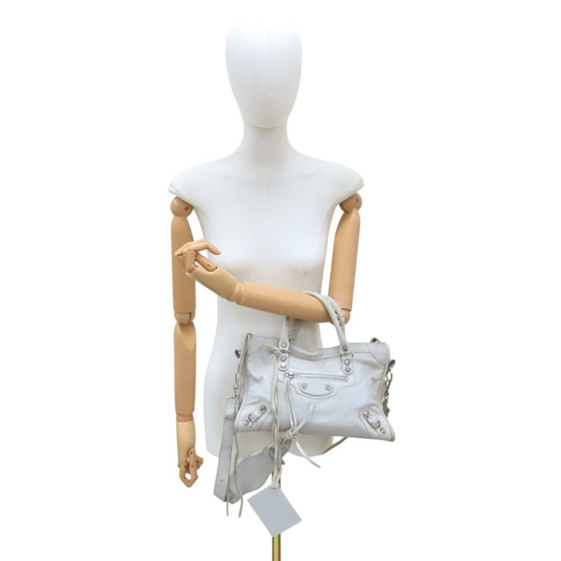 灰色 山羊皮 City Small 兩用包【BALENCIAGA 巴黎世家】 431621-8