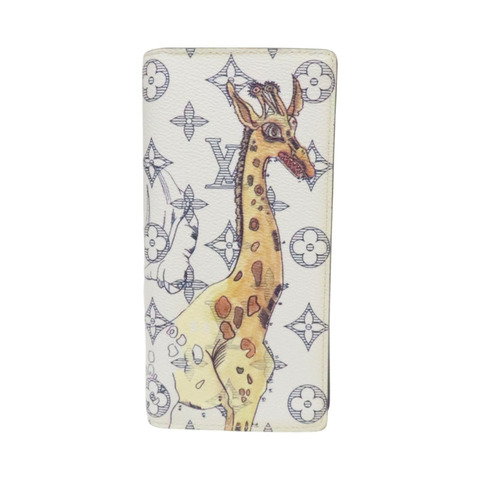 白色 原花 PVC塗層帆布 長頸鹿圖案 Brazza 長夾【LOUIS VUITTON LV 路易威登】 M66933