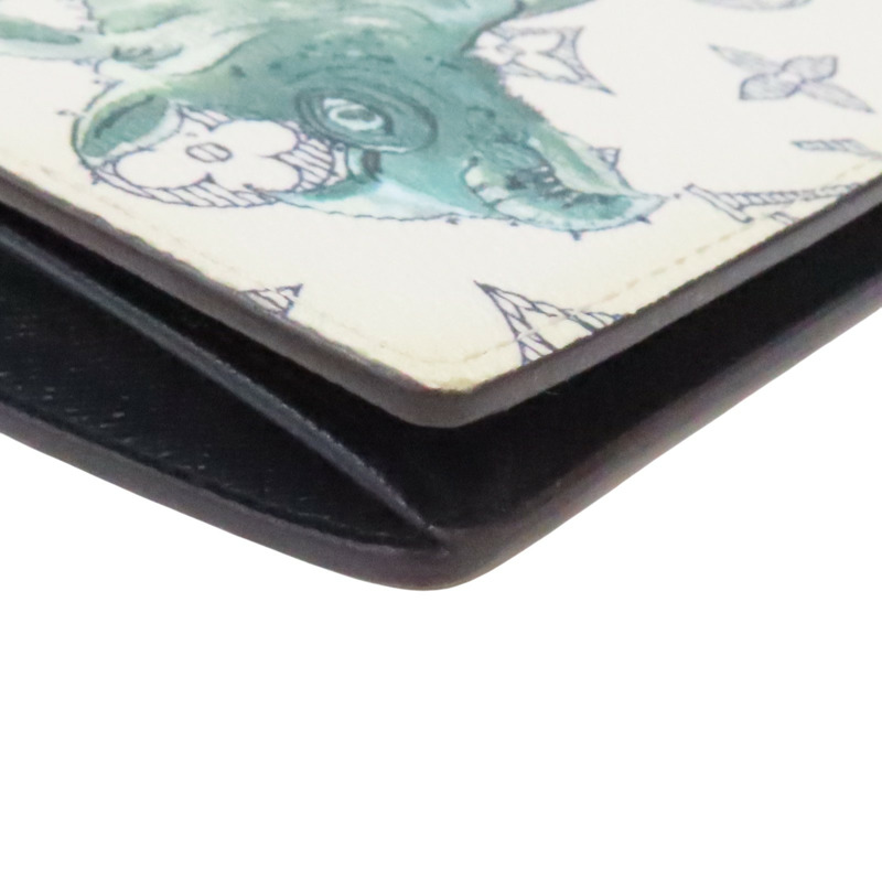 白色 原花 PVC塗層帆布 長頸鹿圖案 Brazza 長夾【LOUIS VUITTON LV 路易威登】 M66933-9