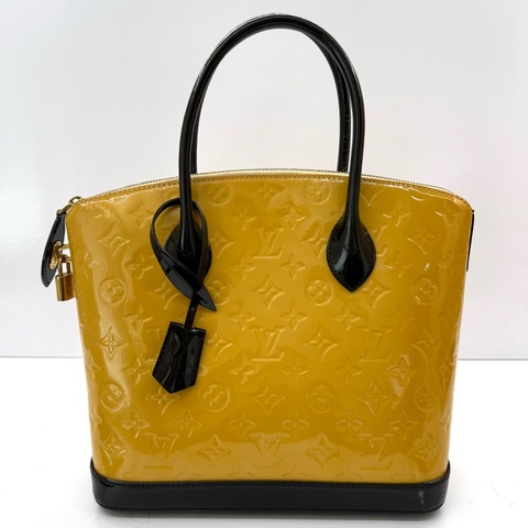 LOUIS VUITTON 路易威登 黃色漆皮LOCKIT 手提包 M90251