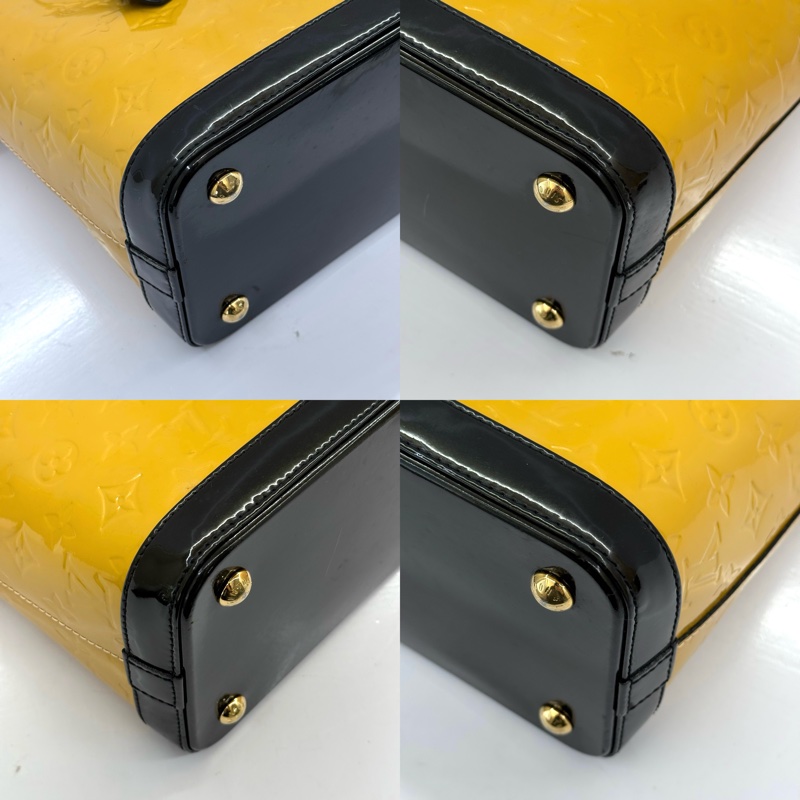 LOUIS VUITTON 路易威登 黃色漆皮LOCKIT 手提包 M90251-3