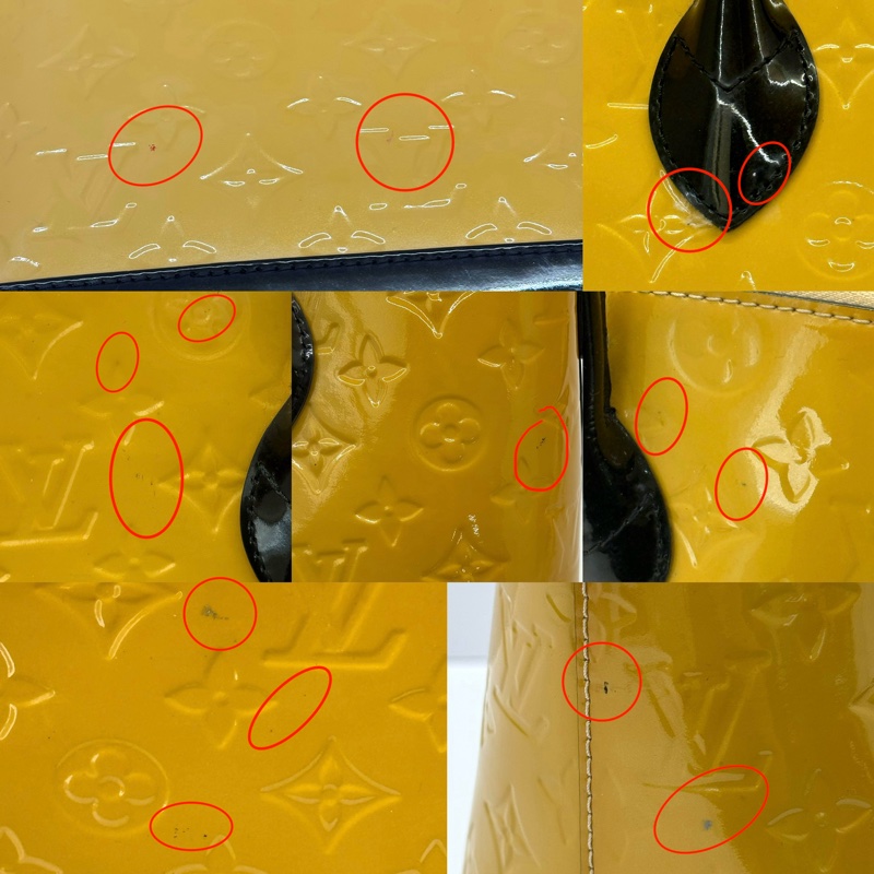 LOUIS VUITTON 路易威登 黃色漆皮LOCKIT 手提包 M90251-8