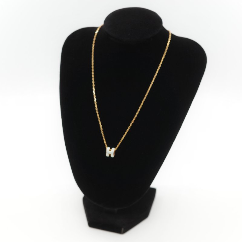 Hermès 愛馬仕 Pop H mini 薄荷綠 金色 項鍊-1