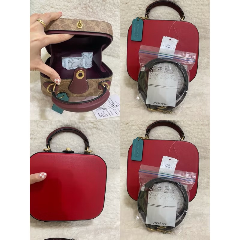 未使用 coach 手提肩背硬殼包(原價28800元)-3