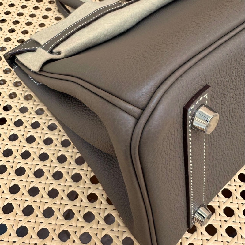 Hermes 愛馬仕 birkin25 大象灰 Togo皮銀扣 -4