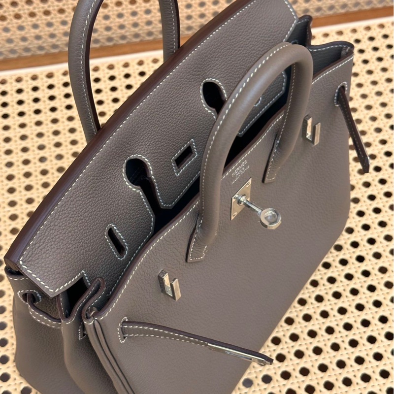 Hermes 愛馬仕 birkin25 大象灰 Togo皮銀扣 -8