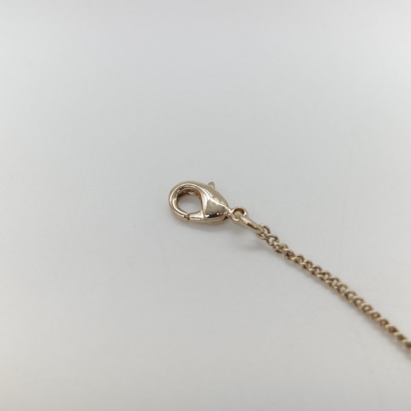 Chanel 香奈兒 CC Logo 水鑽 淡金色 鎖頭 項鍊-3