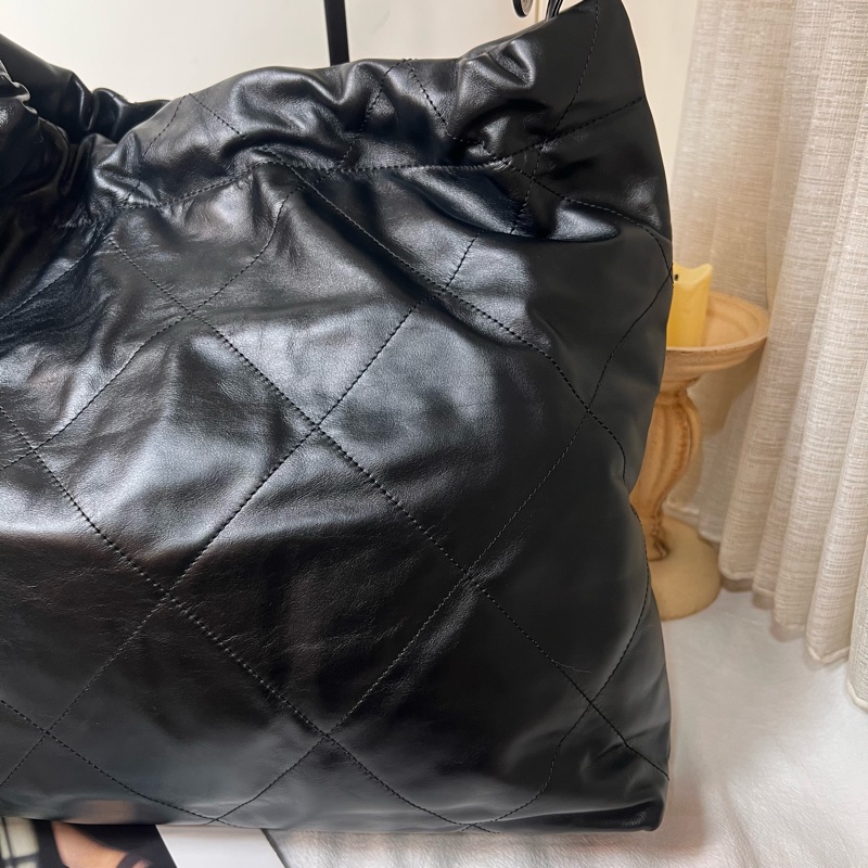 ෆ Chanel 22bag 黑銀中號垃圾袋🈶購證-12