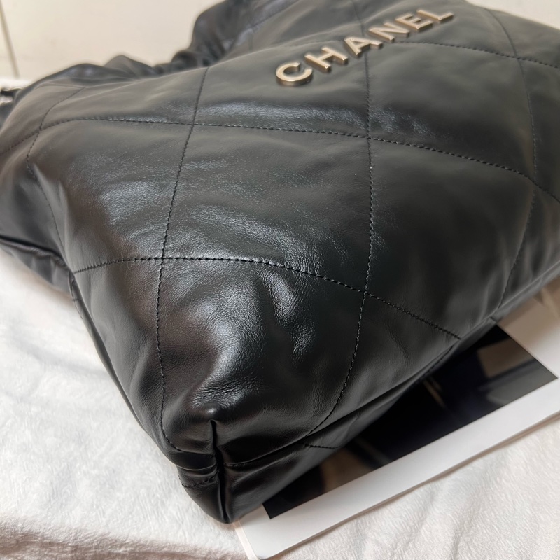 ෆ Chanel 22bag 黑銀中號垃圾袋🈶購證-15