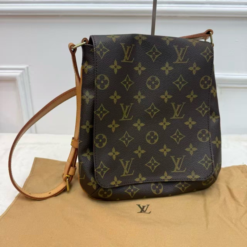 LV路易威登 王菲包 竪版 斷貨王絕版款式 老花滿印 可調節肩帶斜挎包-0
