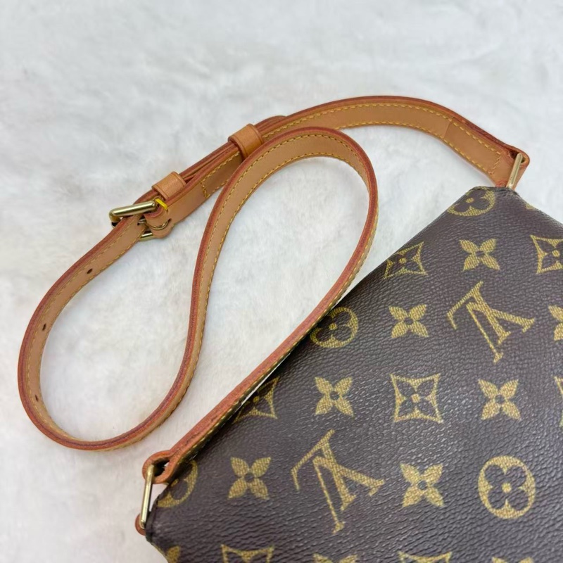 LV路易威登 王菲包 竪版 斷貨王絕版款式 老花滿印 可調節肩帶斜挎包-9