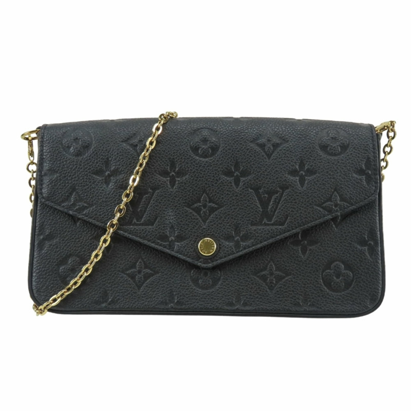 路易威登 單肩包 Felicie M64064 Monogram Empreinte Noir 金色五金配件 女士路易威登 LOUIS VUITTON-0