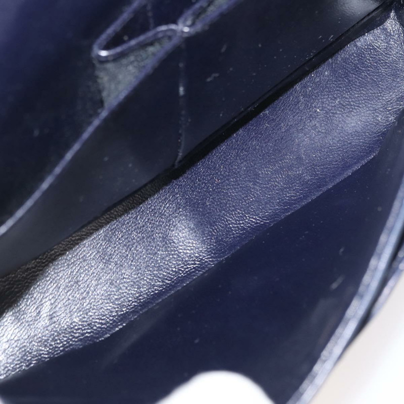 【日本直送】香奈兒 Matelasse 25 雙蓋鏈條包 羊皮 海軍藍 金 CC 標誌 正品 ka3835V-22