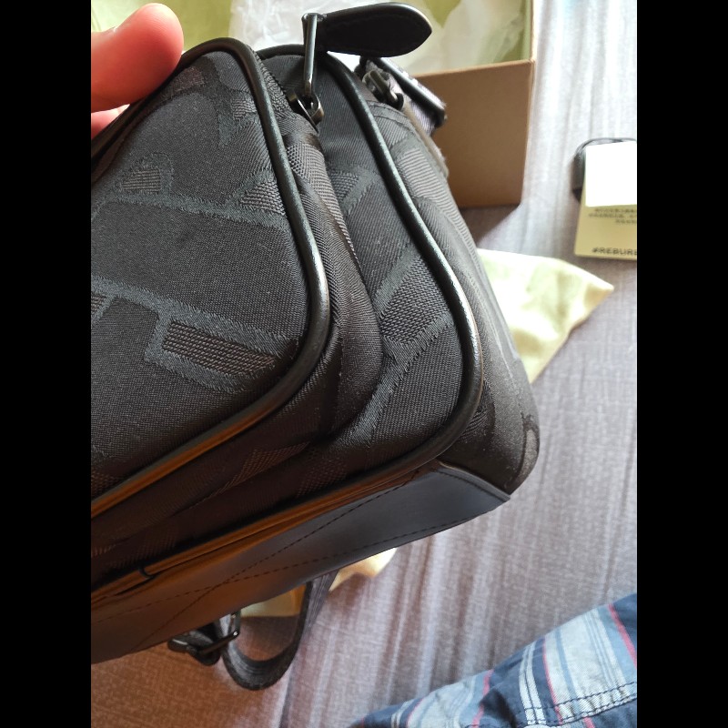 BURBERRY 印花 相機包 黑 尼龍斜背包-7