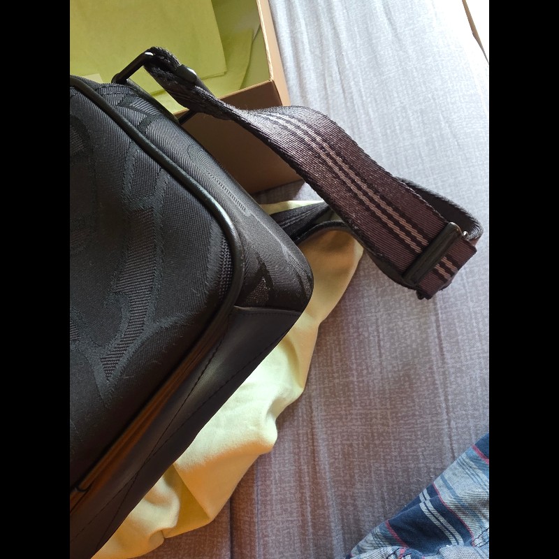 BURBERRY 印花 相機包 黑 尼龍斜背包-11