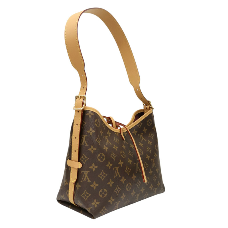 棕色 原花 帆布 CarryAll PM 肩背包【LOUIS VUITTON LV 路易威登】 M46203-1