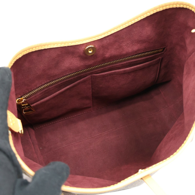 棕色 原花 帆布 CarryAll PM 肩背包【LOUIS VUITTON LV 路易威登】 M46203-2