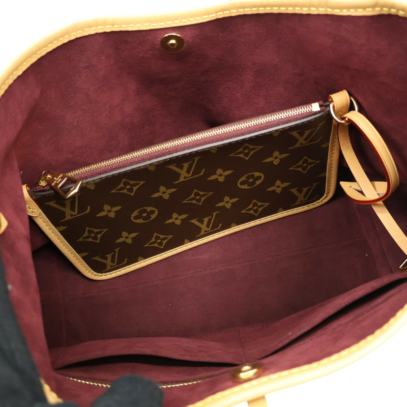 棕色 原花 帆布 CarryAll PM 肩背包【LOUIS VUITTON LV 路易威登】 M46203-3