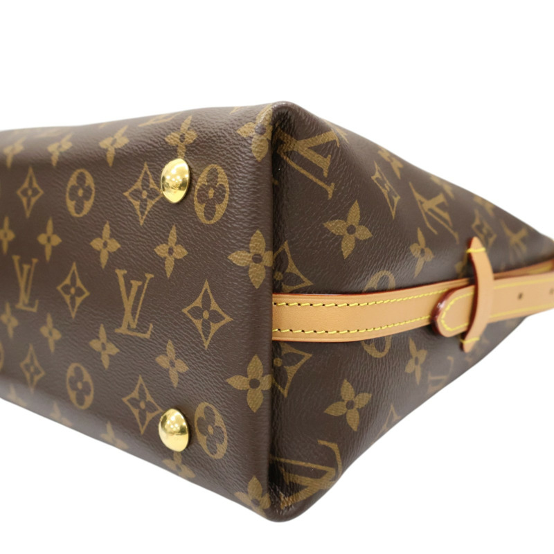 棕色 原花 帆布 CarryAll PM 肩背包【LOUIS VUITTON LV 路易威登】 M46203-12