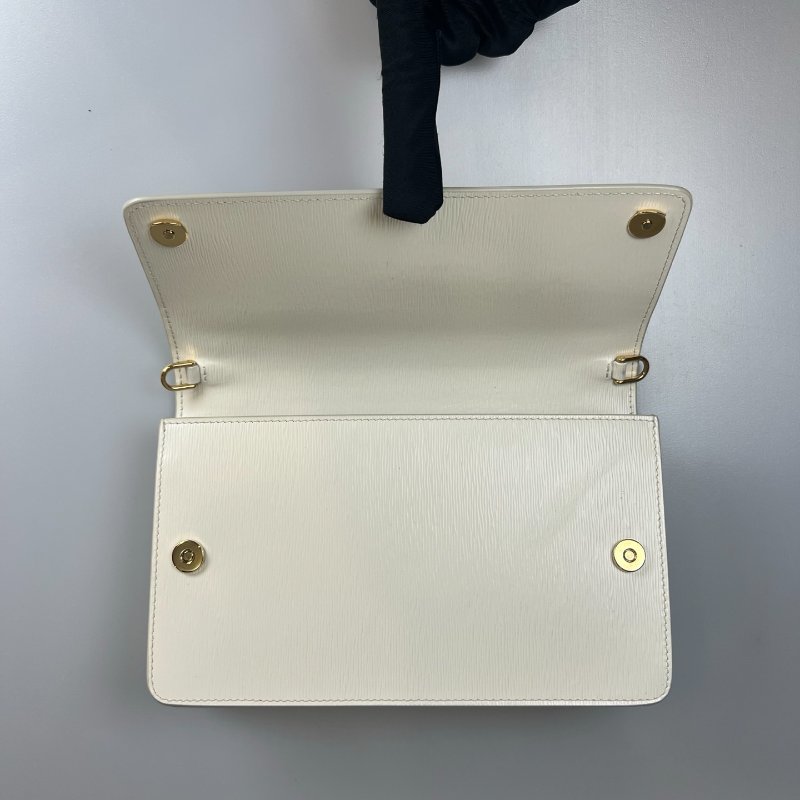 PRADA  白防刮掀蓋單肩包-5