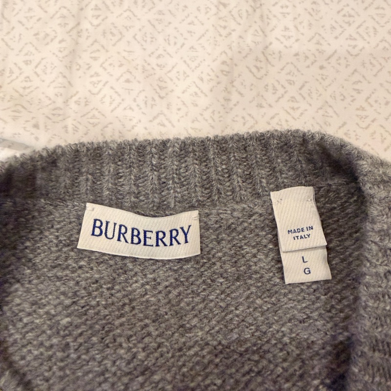 Burberry羊絨羊毛混紡針織衫 L號-1