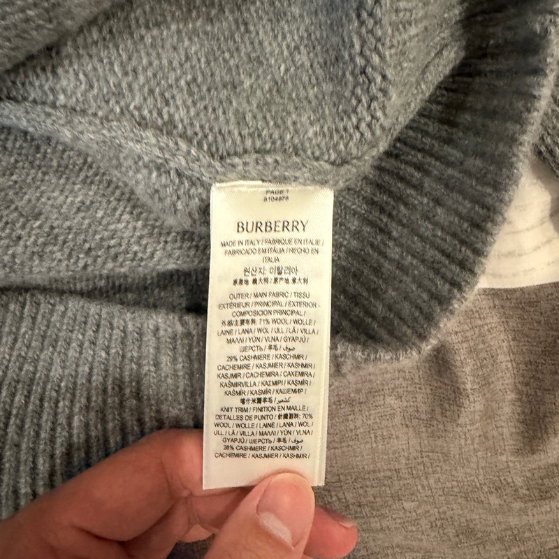 Burberry羊絨羊毛混紡針織衫 L號-2