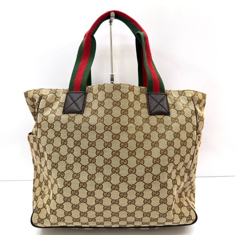 GUCCI 古馳 棕色GG CANVAS托特包 61836-1