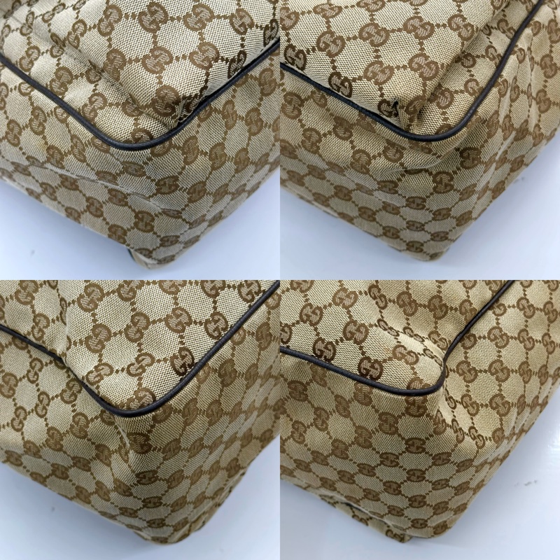 GUCCI 古馳 棕色GG CANVAS托特包 61836-3